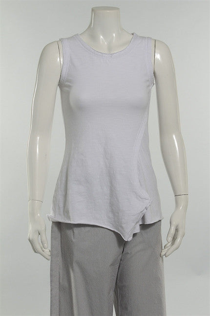 Notch Seam Tank in White